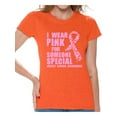 thumbnail image 1 of Awkward Styles Women's I Wear Pink for Someone Special Graphic T-shirt Tops Breast Cancer Awareness, 1 of 4