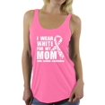 thumbnail image 1 of Awkward Styles Women's I Wear White for My Mom Graphic Racerback Tank Tops Lung Cancer Awareness, 1 of 4