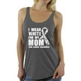 thumbnail image 1 of Awkward Styles Women's I Wear White for My Mom Graphic Racerback Tank Tops Lung Cancer Awareness, 1 of 4