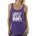 thumbnail image 1 of Awkward Styles Women's I Wear White for My Mom Graphic Racerback Tank Tops Lung Cancer Awareness, 1 of 4