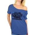 thumbnail image 1 of Awkward Styles Women's It's An Anime Thing You Wouldn't Understand Graphic Off Shoulder Tops T-shirt, 1 of 4
