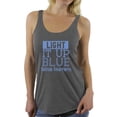 thumbnail image 1 of Awkward Styles Women's Light It Up Blue Support Graphic Racerback Tank Tops for Autism Awareness, 1 of 4