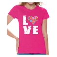 thumbnail image 1 of Awkward Styles Women's Love Puzzles Autism Awareness Graphic T-shirt Tops Autistic Support, 1 of 4