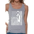 thumbnail image 1 of Awkward Styles Women's Lung Cancer Awareness Graphic Tank Tops White Ribbon, 1 of 4