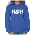 thumbnail image 1 of Awkward Styles Women's M-O-M Football Mom Graphic Hoodie Tops White Mother's Day Gift Sports Mom, 1 of 4