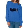 thumbnail image 1 of Awkward Styles Women's M-O-M Football Mom Graphic Sweatshirt Tops Black Sports Mother's Day Gift, 1 of 4