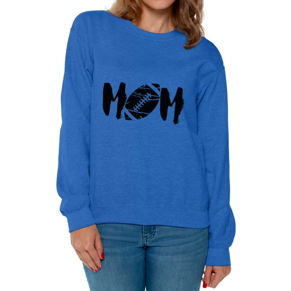Awkward Styles Women's M-O-M Football Mom Graphic Sweatshirt Tops Black Sports Mother's Day Gift