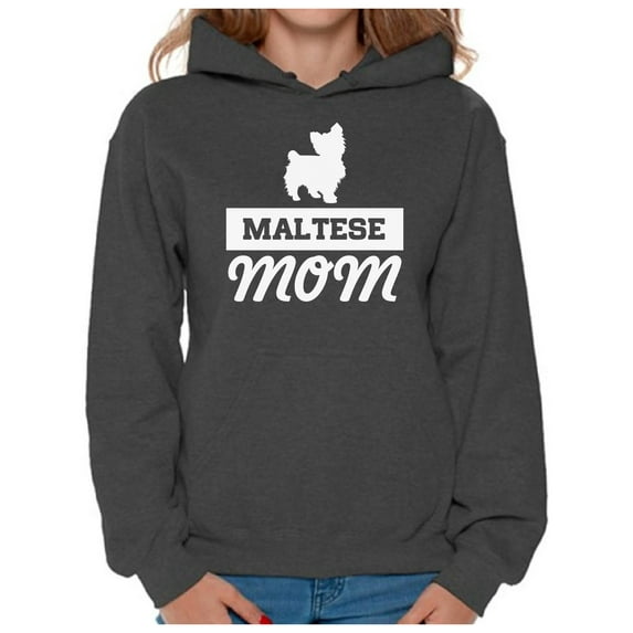 Awkward Styles Women's Maltese Dog Mom Graphic Hoodie Tops Pet Lover Gift