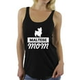 thumbnail image 1 of Awkward Styles Women's Maltese Dog Mom Graphic Racerback Tank Tops Pet Lover Gift, 1 of 4