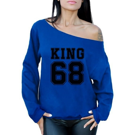 Awkward Styles Women's Martin Luther King Graphic Off Shoulder Tops Oversized Sweatshirt King 1968 Off The Shoulder Sweatshirt