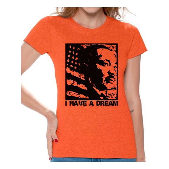 Awkward Styles Women's Martin Luther King Graphic T-shirt Tops American Flag Shirt