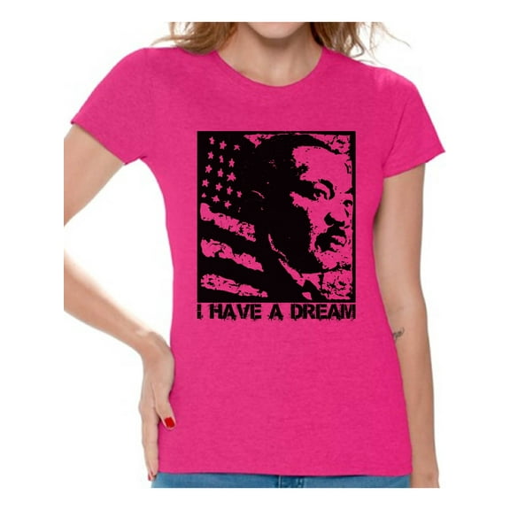 Awkward Styles Women's Martin Luther King Graphic T-shirt Tops American Flag Shirt