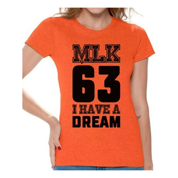 Awkward Styles Women's Martin Luther King Graphic T-shirt Tops I Have a Dream Shirt Black