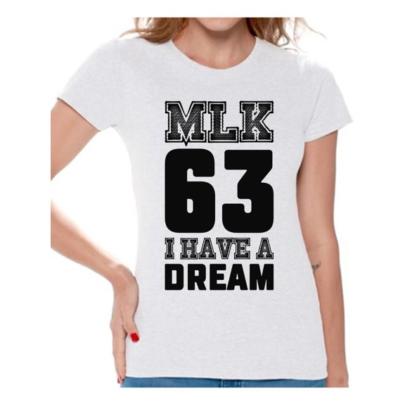 Awkward Styles Women's Martin Luther King Graphic T-shirt Tops I Have a Dream Shirt Black