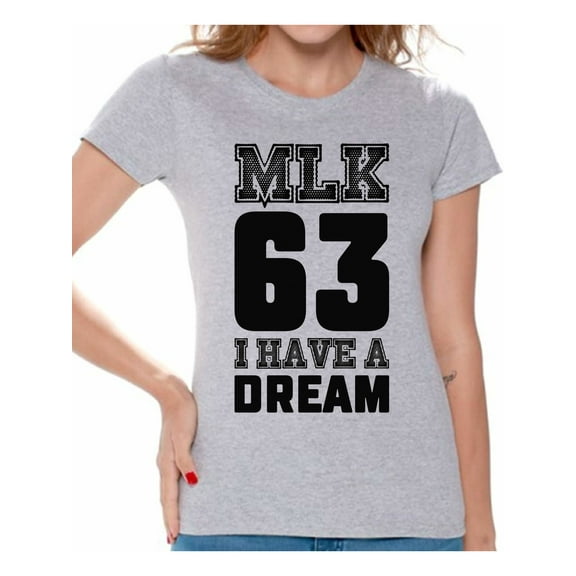 Awkward Styles Women's Martin Luther King Graphic T-shirt Tops I Have a Dream Shirt Black