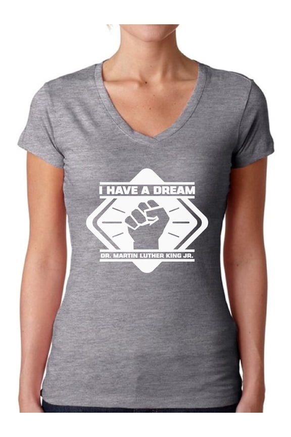Women's Martin Luther King Jr V-neck T-shirt Resist Shirt