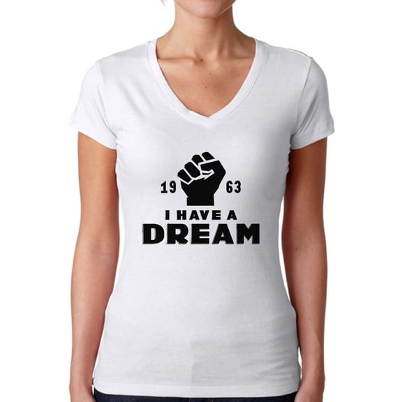 Awkward Styles Women's Martin Luther King V-neck T-shirt I Have a Dream Shirt 1963