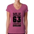 thumbnail image 1 of Awkward Styles Women's Martin Luther King V-neck T-shirt I Have a Dream Shirt Black, 1 of 4