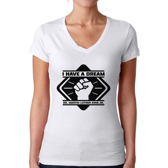 Awkward Styles Women's Martin Luther King V-neck T-shirt Resist Shirt