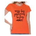 thumbnail image 1 of Awkward Styles Women's Messy Bun Yoga Pants No Sleep It's a Momlife Graphic T-shirt Tops Black, 1 of 4