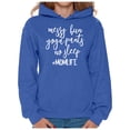 thumbnail image 1 of Awkward Styles Women's Messy Bun Yoga Pants No Sleep Momlife Hashtag Graphic Hoodie Tops White, 1 of 4