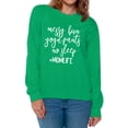 thumbnail image 1 of Awkward Styles Women's Messy Bun Yoga Pants No Sleep Momlife Hashtag Graphic Sweatshirt Tops White, 1 of 4