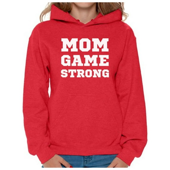 Awkward Styles Women's Mom Game Strong Cute Graphic Hoodie Tops