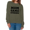 thumbnail image 1 of Awkward Styles Women's Mom Game Strong Mom's Graphic Sweatshirt Tops Black Cosmic, 1 of 4