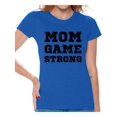 thumbnail image 1 of Awkward Styles Women's Mom Game Strong Mom's Graphic T-shirt Tops Black Cosmic, 1 of 4