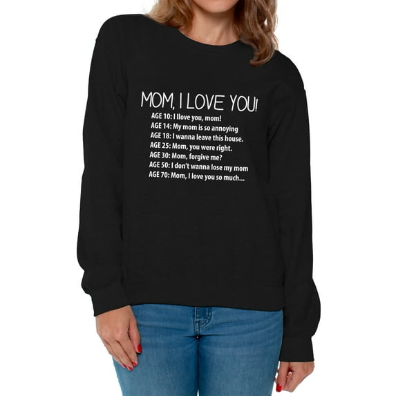 Awkward Styles Women's Mom I Love You Cute Graphic Sweatshirt Tops Mother's Day Gift