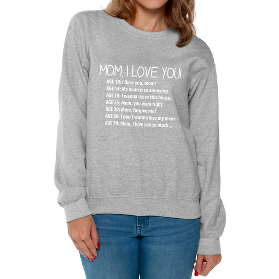 Awkward Styles Women's Mom I Love You Cute Graphic Sweatshirt Tops Mother's Day Gift