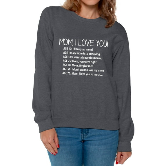 Awkward Styles Women's Mom I Love You Cute Graphic Sweatshirt Tops Mother's Day Gift