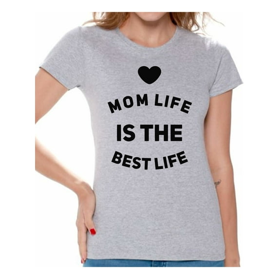 Awkward Styles Women's Mom Life Is The Best Life Graphic T-shirt Tops Cute Mother's Day Gift
