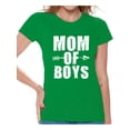 thumbnail image 1 of Awkward Styles Women's Mom of Boys Cute Motherhood Graphic T-shirt Tops White Mother's Day, 1 of 4