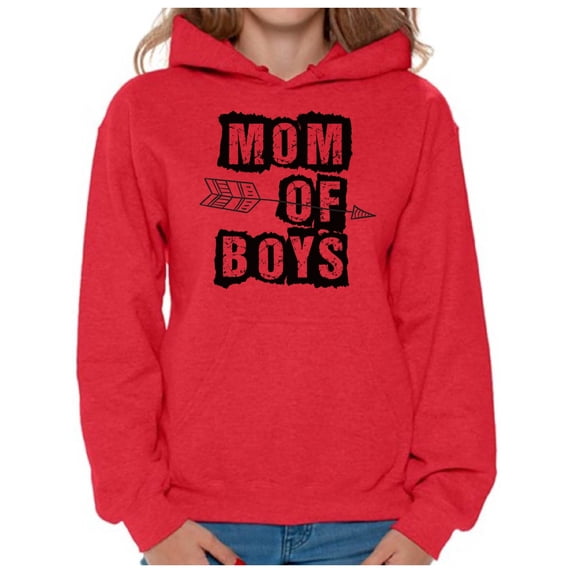Awkward Styles Women's Mom of Boys Graphic Hoodie Tops Arrow Mother's Day Mom Life