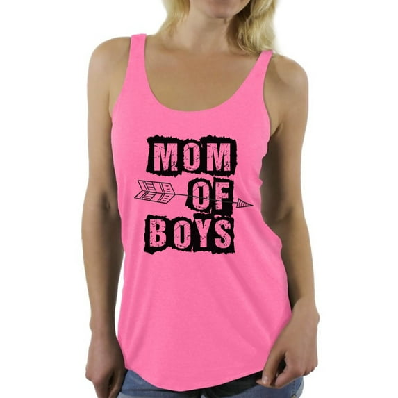 Awkward Styles Women's Mom of Boys Graphic Racerback Tank Tops Arrow Mother's Day Mom Life