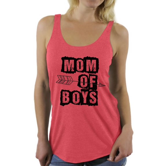Awkward Styles Women's Mom of Boys Graphic Racerback Tank Tops Arrow Mother's Day Mom Life