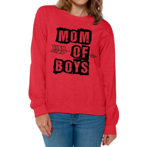 Awkward Styles Women's Mom of Boys Graphic Sweatshirt Tops Arrow Mother's Day Mom Life