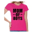 thumbnail image 1 of Awkward Styles Women's Mom of Boys Motherhood Mother's Day Graphic T-shirt Tops Black Arrow, 1 of 4
