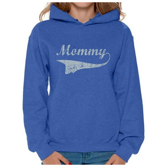 Awkward Styles Women's Mommy Vintage Graphic Hoodie Tops Gray Gift for Mom