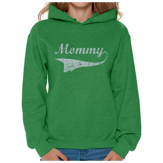 Awkward Styles Women's Mommy Vintage Graphic Hoodie Tops Gray Gift for Mom