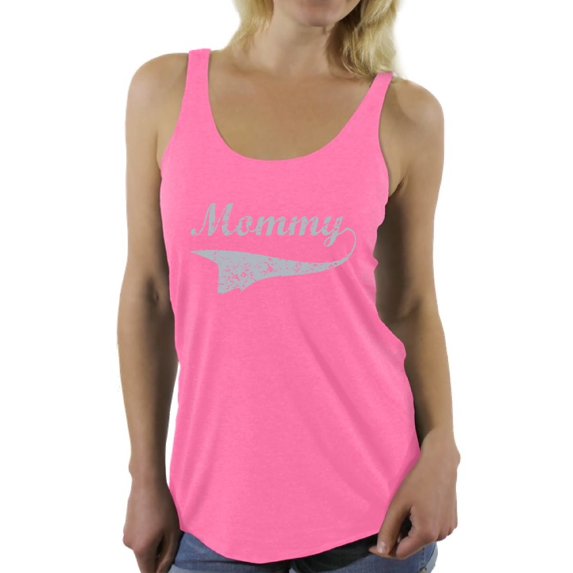 Awkward Styles Women's Mommy Vintage Graphic Racerback Tank Tops Gray Gift for Mom