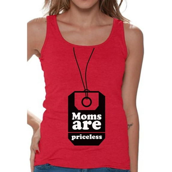 Awkward Styles Women's Moms Are Priceless Graphic Tank Tops Mothers Day Gift