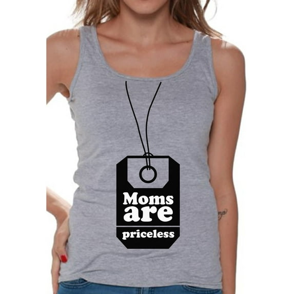 Awkward Styles Women's Moms Are Priceless Graphic Tank Tops Mothers Day Gift