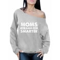 thumbnail image 1 of Awkward Styles Women's Moms Like Dads Only Smarter Graphic Off Shoulder Tops Oversized Sweatshirt White Mothers Day, 1 of 4