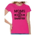 thumbnail image 1 of Awkward Styles Women's Moms Like Dads Only Smarter Graphic T-shirt Tops Black Gift for Mom, 1 of 4