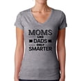 thumbnail image 1 of Awkward Styles Women's Moms Like Dads Only Smarter V-neck T-shirt Black Gift for Mom, 1 of 4