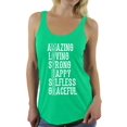 thumbnail image 1 of Awkward Styles Women's Mother Amazing Loving Strong Happy Graphic Racerback Tank Tops Mother's Day Gift, 1 of 4