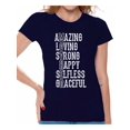 thumbnail image 1 of Awkward Styles Women's Mother Amazing Loving Strong Happy Graphic T-shirt Tops Mother's Day Gift, 1 of 4