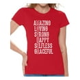 thumbnail image 1 of Awkward Styles Women's Mother Amazing Loving Strong Happy Graphic T-shirt Tops Mother's Day Gift, 1 of 4